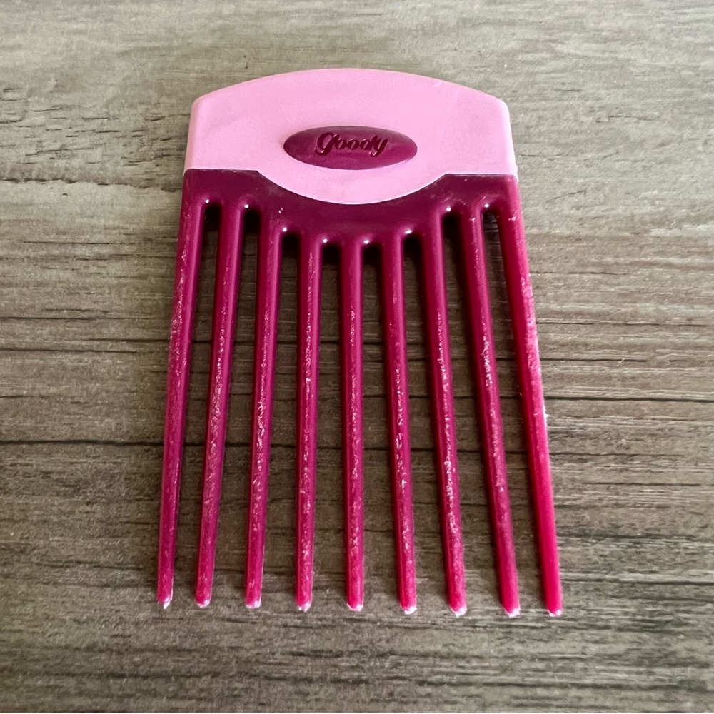 Vintage Goody Hair Pick Lift Comb Non Slip Handle Retro 90s USA Pink - Picture 10 of 12